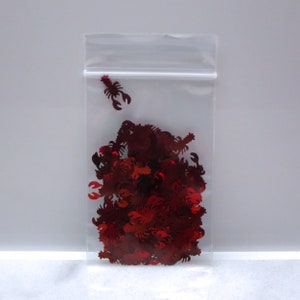 Laser Holographic Deep Ruby Red LOBSTER Glitter | Holo | DARK RED | Crayfish | Crawfish | Slime Charms | Resin Jewelry | Tumbler