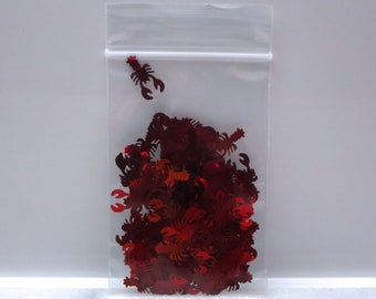 Laser Holographic Deep Ruby Red CRAWFISH Or LOBSTER Glitter | Crayfish | Holo | Dark Red | Charms | Resin Jewelry | Tumbler | Craft