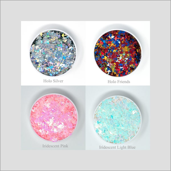 4 UMBRELLA Glitter | 4x5 MM | 4 Colors to Choose | Holo | Silver | Friends | Iridescent | Pink | Light Blue | Nail | Resin Jewelry |Tumbler
