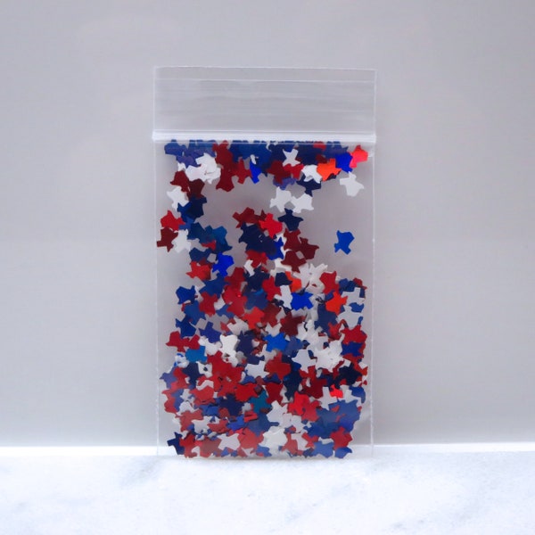 Red White Blue TEXAS Shape Glitter I | Holo Red | Pure White | Holo Blue | 6 MM | Slime Charm | Nail Art | Resin Jewelry | Tumbler | Craft