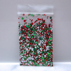 Christmas Mixed D•O•T Glitter | Holo Red Dots | Holo Green Dots | White Dots | 1 MM | 2 MM | 3 MM | Slime | Nail | Tumbler | Resin Jewelry