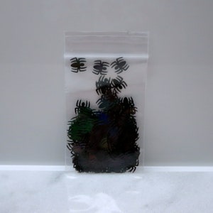 Laser Holographic Black Spider Shape Glitter | Holo | 10MM | Slime | Resin Jewelry | Tumbler | Crafts | Halloween