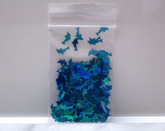 Holographic Blue DOLPHIN Glitter | Holo | Solvent Resistant | Slime Charm | Nail Art | Resin Jewelry | Shoes | Bags | Tumbler | Crafts