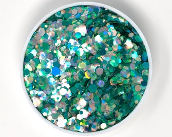 Deluxe Chunky Mix | Mermaid Scale II | Unique Mix | Exclusive | Iridescent | Holo | Tumbler | Nail Art | Resin Jewelry | Slime | Craft