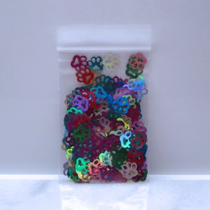 Holographic Mixed Color Puppy Paw Glitter | Holo | Dog Paws | Paw Prints | Solvent Resistant | Slime | Resin Jewelry | Tumbler | Crafts