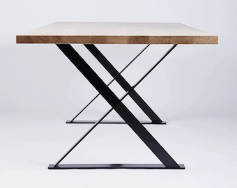 Moderna stålbordsben (set om 2), industriell design