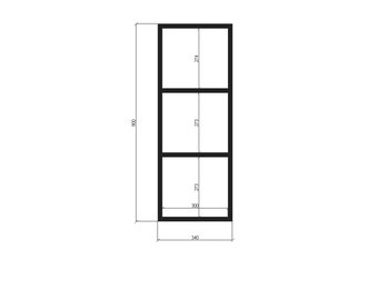 90cm x 34 cm, 3 steel frames, Wall-Mounted Floating Shelf Brackets,