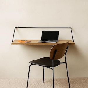 Handgemaakt houten bureau - modern kantoormeubilair