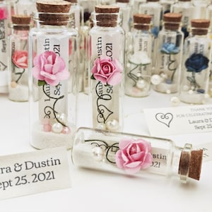 Wedding Favours For Guest, Message in a Bottle, Sand Bottle, Pesonalized Tag, Wedding Favors, Bridal Shower Favours, Size S, M, L