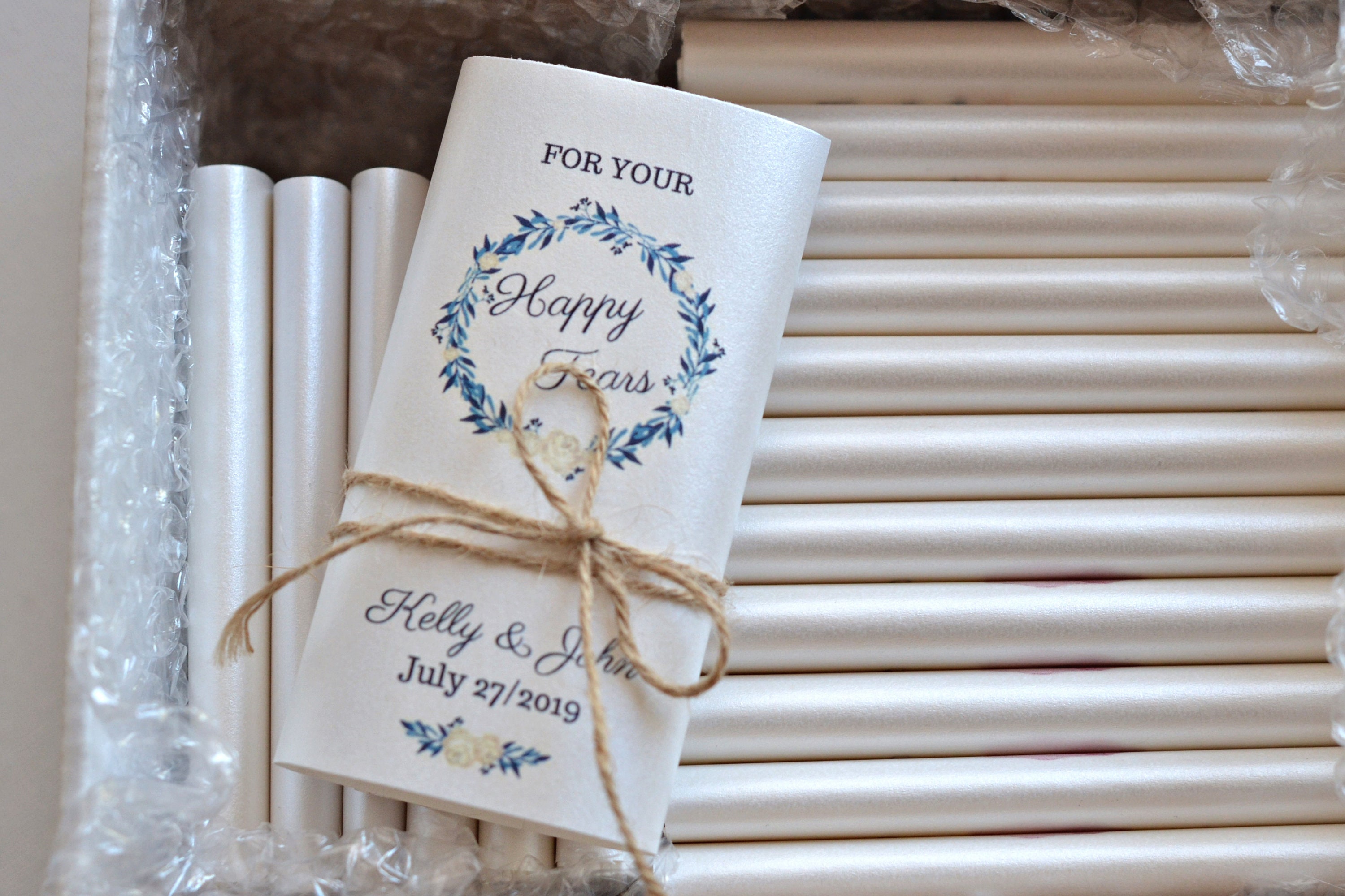 Wedding Tissues Packs For Guests- Set Of 80- For Your Happy  Tears Tissues- Wedding Favors For GuestsFrosted-PaperBulk Individual Tissue  Packs & Items For Wedding Welcome Bags By