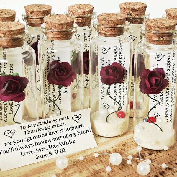 Wedding Favours For Guest, Personalized Text, Message in a Bottle, Wedding Favors, Wedding Sand Bottle, Bridal Shower Favours, Size S, M, L