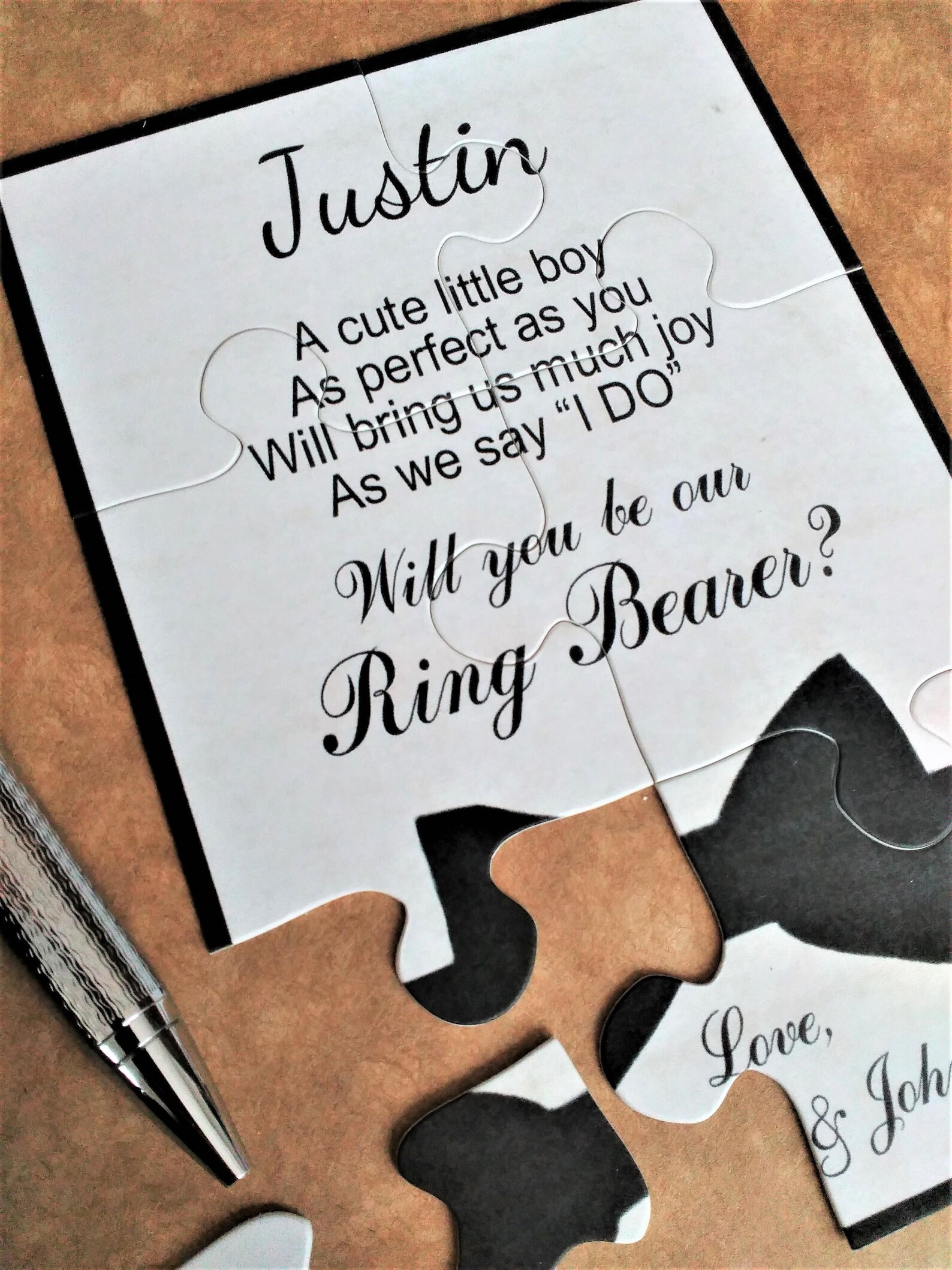 Ring Bearer Proposal Card Personalized Ring Bearer Proposal Etsy