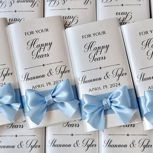 Wedding Favors for Guests, Personalized Wedding Tissues Paper, Wedding Favours, Wedding Gifts, Pearly Paper, Happy Tears, Baby Blue