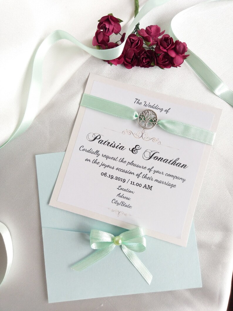Wedding Invitations Vintage Wedding Announcement Wedding Etsy
