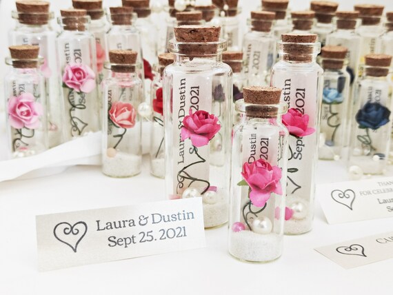Message in a Bottle, Wedding Favors, Wedding Favours for Guest, Bridal  Shower Favours, Sand Bottle, Pesonalized Tag, Size S, M, L 