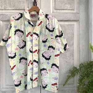 Rarely Vintage Betty Boop Fullprint Hawaii shirt