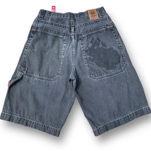 Vintage 90s Y2K Jnco Jeans Black Snake Denim Shorts Jorts Sz 34