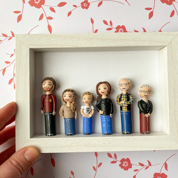 Pegdoll-Figuren, Porträtpuppe, personalisiertes Abbild, personalisierte Familie