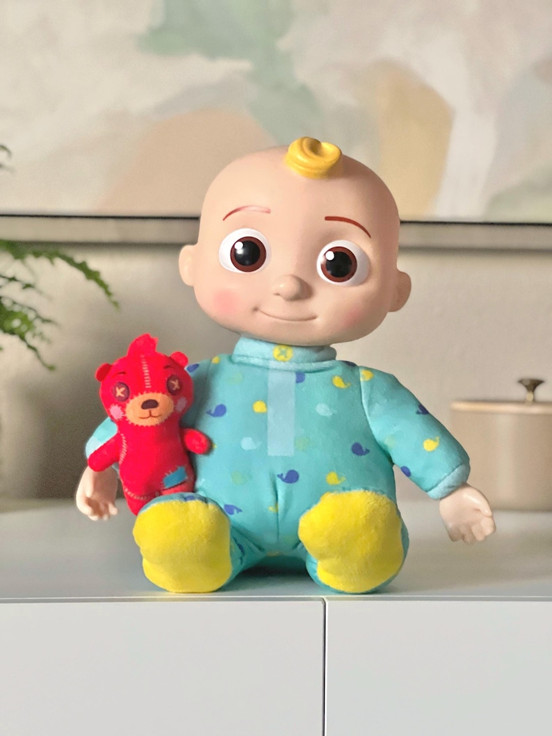 Switch Adapted Cocomelon Bedtime JJ Toy. Special Needs Accessible Occupational physical Therapy Music Assistive Technology Education Sensory image 1