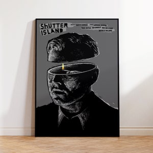 Shutter Island Alternative Movie Poster by Aleksander Walijewski // Print, Art, Film,Drama, Thriller image 1