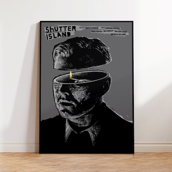 Shutter Island - Alternative Movie Poster by Aleksander Walijewski // Print, Art, Film,Drama, Thriller