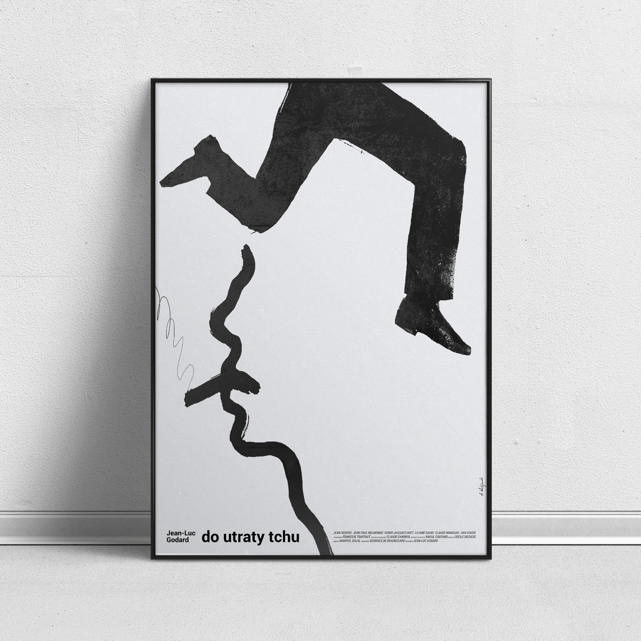 A Bout De Souffle Do Utraty Tchu Alternative Movie Poster By Etsy
