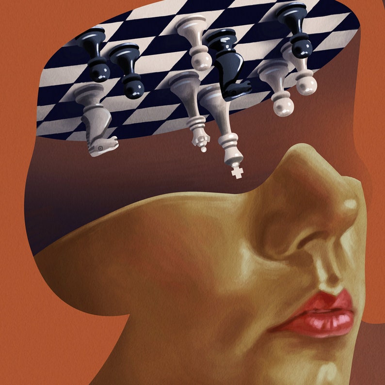 The Queen's Gambit by Aleksander Walijewski // Print, Art, Series, Poster, Netflix, Drama, Chess image 2
