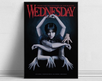 Wednesday - Alternative TV Series Poster by Aleksander Walijewski // Print, Art, Crime, Fantasy