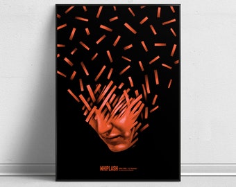 Whiplash - Alternative Movie Poster by Aleksander Walijewski // Print, Art, Film, Drama, Music