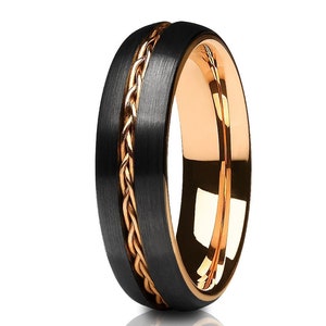 Braid Tungsten Ring,Braid Wedding Ring,Tungsten Carbide Ring,Anniversary Ring,Engagement Ring,Unique Tungsten Band,Men & Women,Comfort Fit