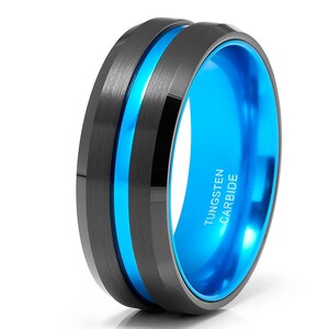 Turquoise Tungsten Wedding Ring,Turquoise Wedding Ring,Black Tungsten Ring,Anniversary Ring,Black Tungsten Wedding Ring,Anniversary Ring