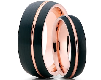 Wolframmasters 8 Mm/6 Mm Wolfram Herren/Damen Mattschwarz
