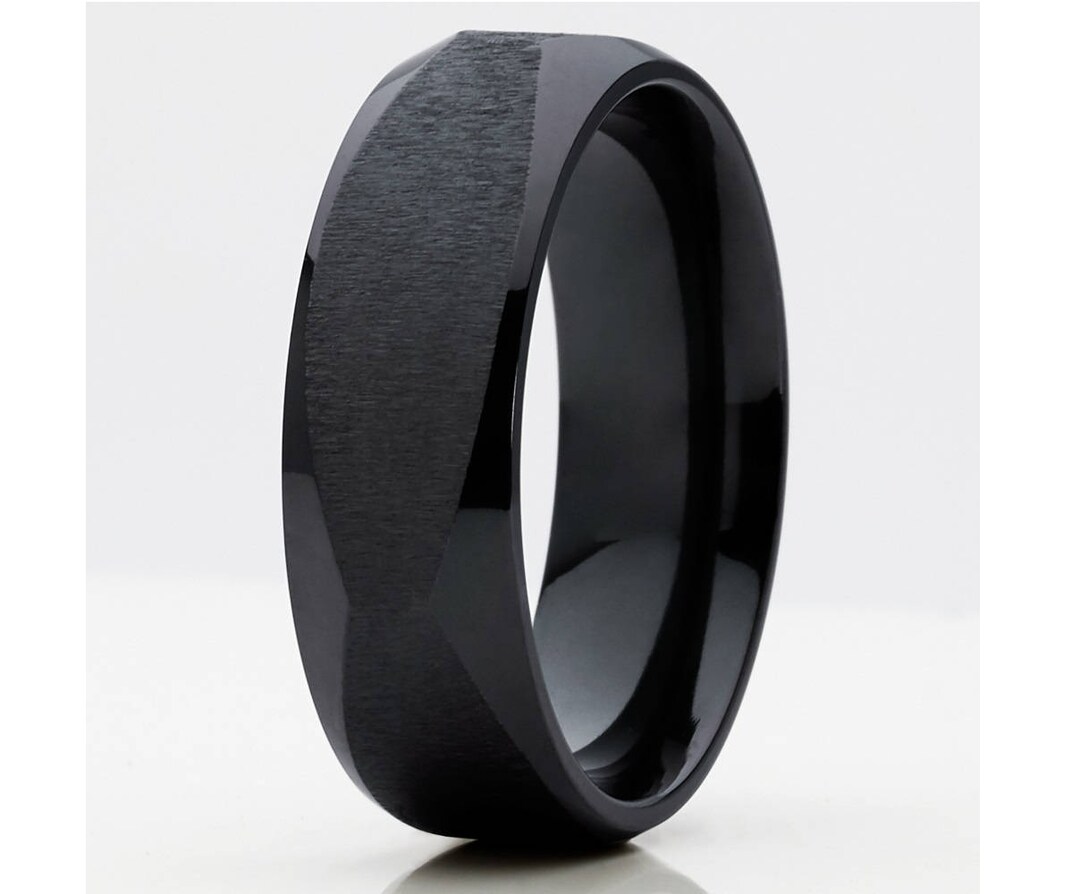 Black Zirconium 7mm Sanded Finish Ring