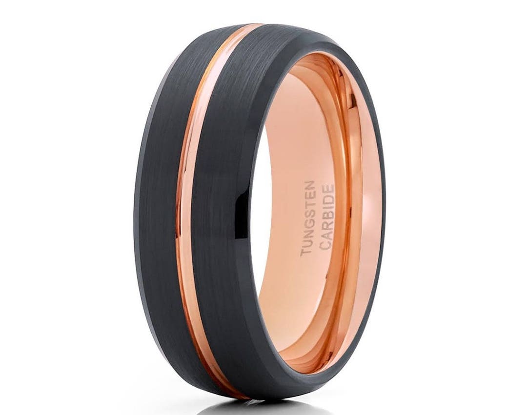 Black Tungsten Wedding Ring Black Tungsten Ring Men & Women - Etsy