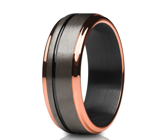 Anelli In Tungsteno 6mm 8mm Uomo Donna - Finitura Opaca Colori Argento, Nero, Blu, Canna Di Fucile, Oro E Oro Rosa - Fede Nuziale Comfort Fit, Idea Regalo Di Anniversario TUTISS