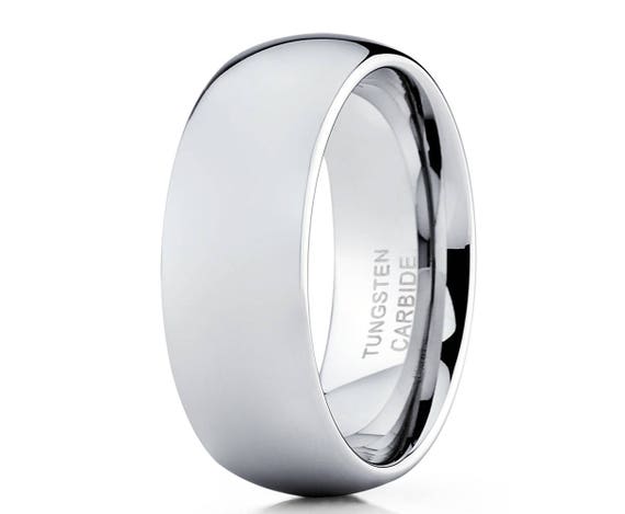 Silver Tungsten Wedding Band,tungsten Wedding Ring,men Women