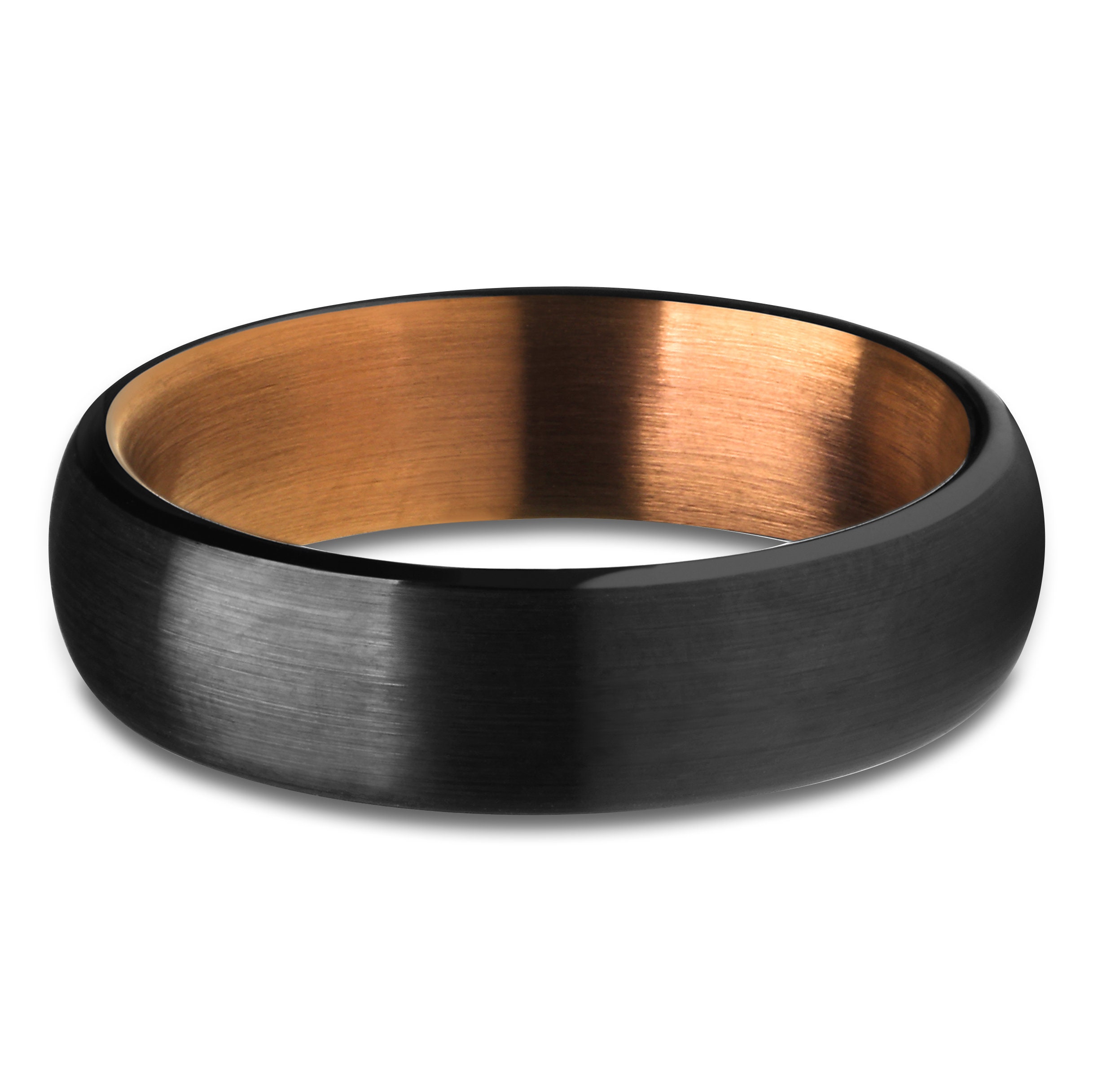 Dome Tungsten Wedding RingBlack Wedding RingEspresso | Etsy