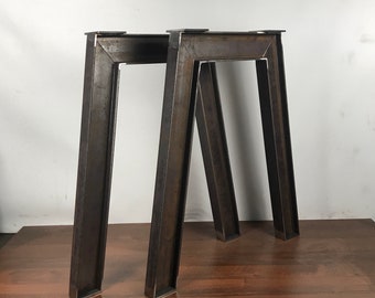 Industrial Table Legs, Table, I-Beam Table Legs, Dining Table, Desk Legs, Desk, Steel Legs, Industrial Table, set of 2