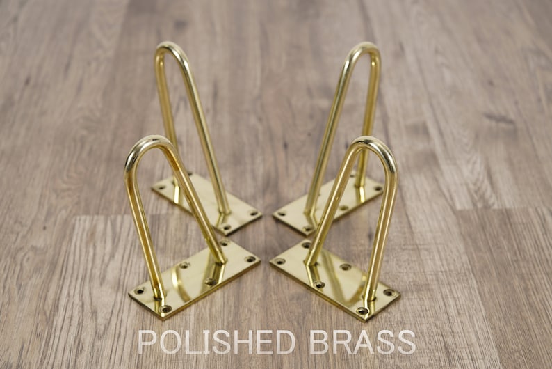 Brass Table Legs Brass Hairpin Legs Brassbrass Legs Etsy