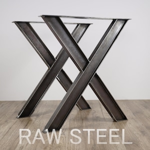 Industrial X Table Legs SET OF 2, Table, I-Beam Table Legs, Dining Table, Desk Legs, Desk, Steel Legs, Industrial Table, set of 2