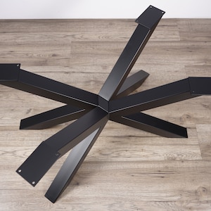 Metal Dining Table Legs, Industrial Spider Steel Dining Table Legs, Modern Metal Table Base, Table Legs for Live Edge Wood