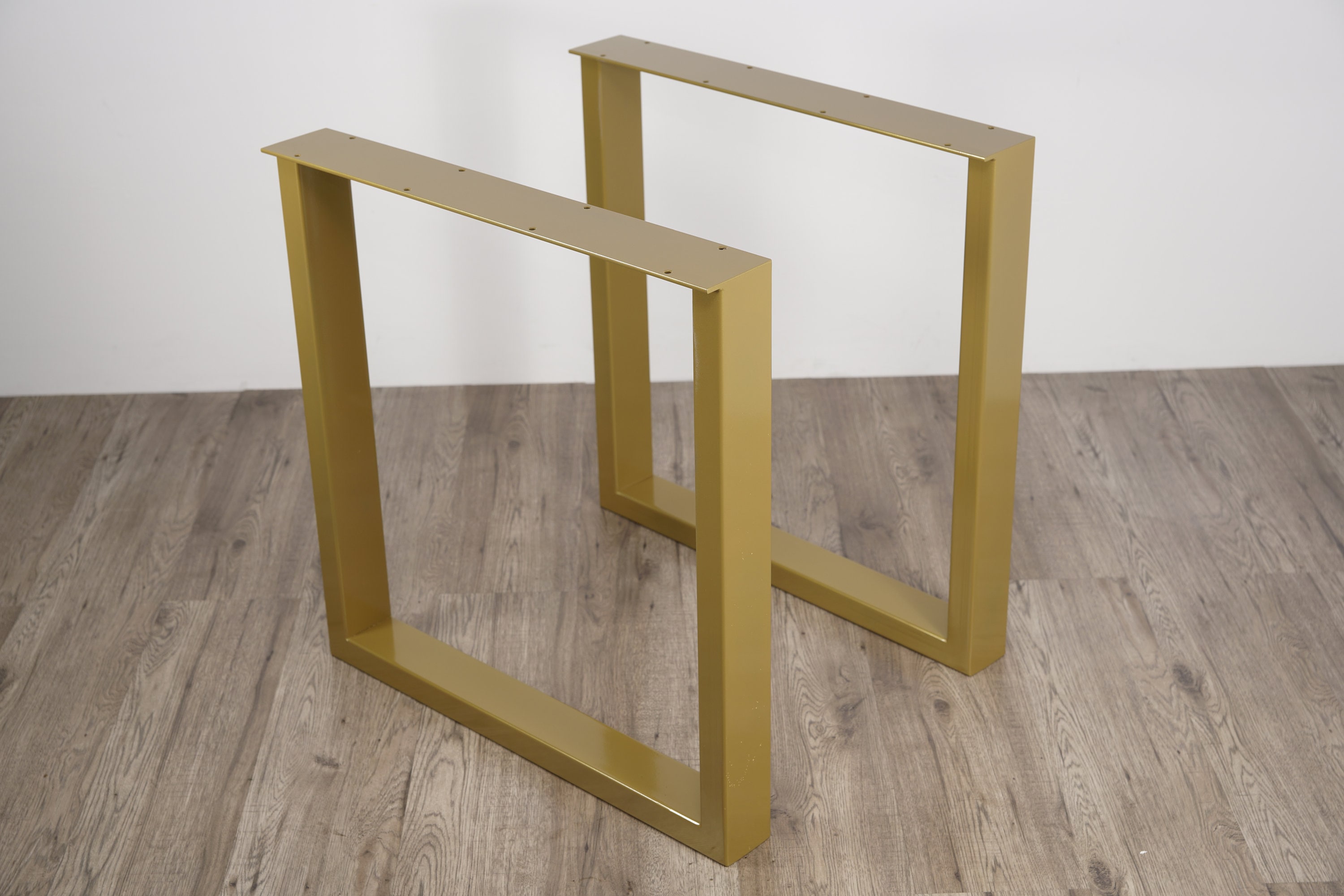 Dining Table Legs / Bench Legs (set of 2) U-shape. Modern Steel Table Legs. Gold Industrial Table Base. Iron Legs for Live Edge