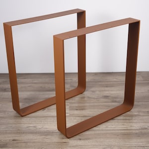 Steel Dining Table Legs (set of 2), Industrial Table Legs, Modern Metal Table Legs, Iron Table Legs, Metal Desk Legs