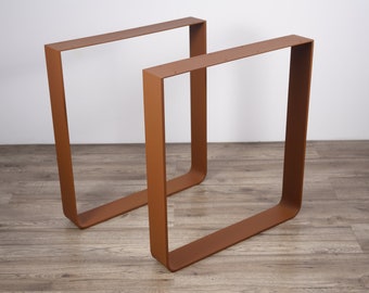 Steel Dining Table Legs (set of 2), Industrial Table Legs, Modern Metal Table Legs, Iron Table Legs, Metal Desk Legs