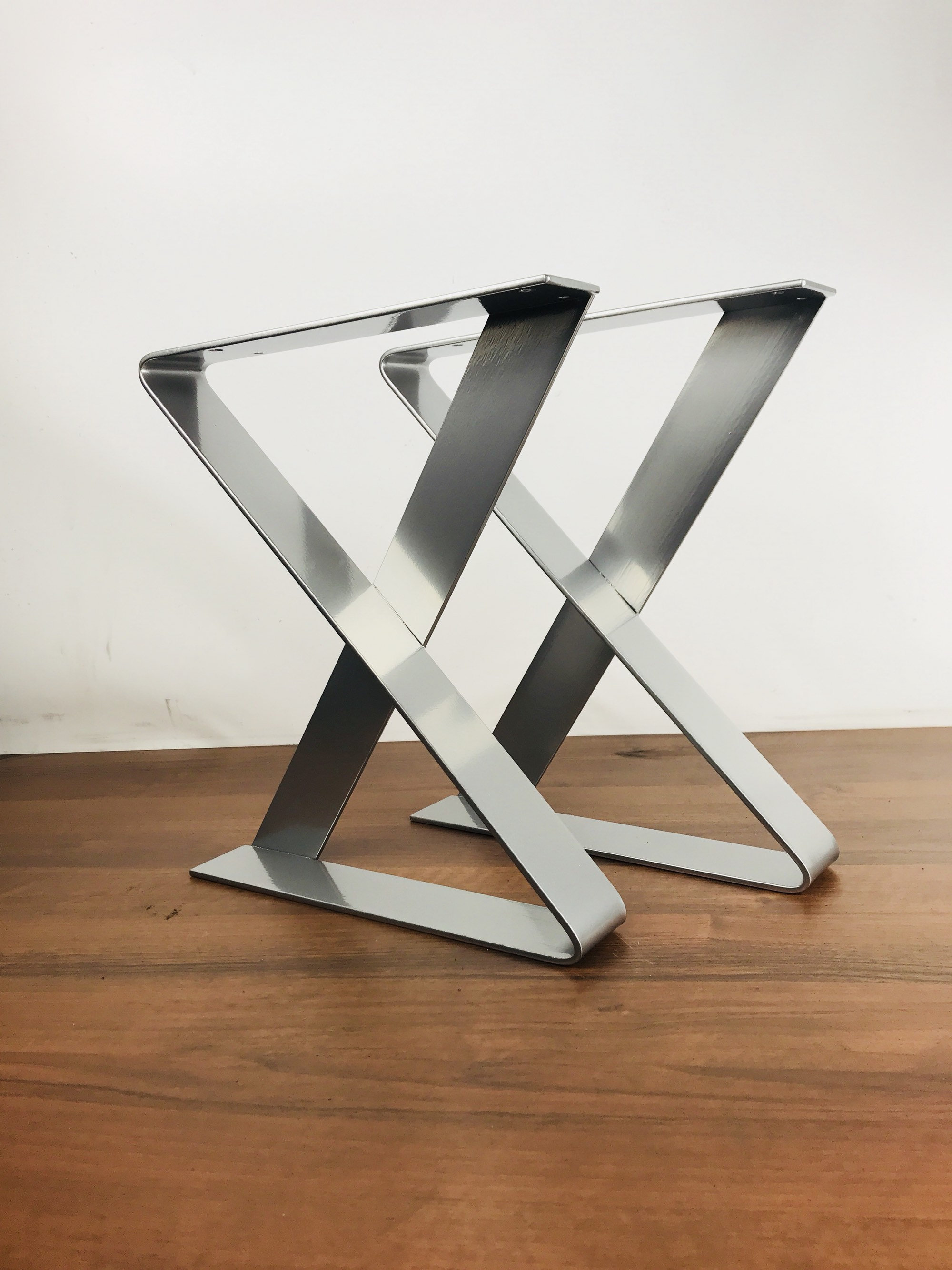 Pieds De Banc, Banc Plats, Lot 2 Pieds En Acier, Table Basse Métal, Industriels, Pied