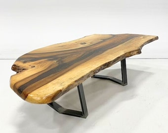 Pieds de table basse en métal, table basse Live Egde, pieds de table d'appoint de forme trapézoïdale, pieds de meuble, lot de 2