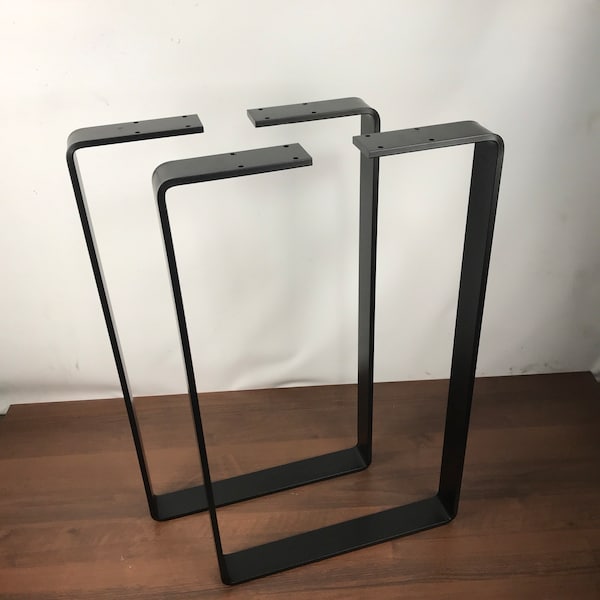 Metal Table Legs, Hairpin Legs, Table Legs, Mid Century Modern, Hairpin Table Legs, Industrial, Set of Two, 2" Wide Flat Bar,