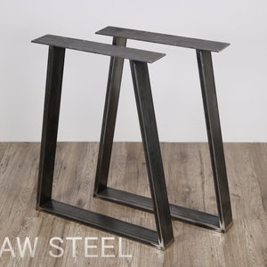 Metal Dining Table Legs (set of 2).  Steel Table Legs. Table Base. Trapezoid metal Frame for Modern Table
