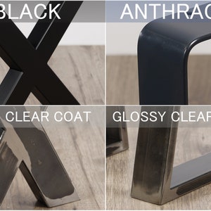 Metal table and bench legs powder coated. High quality legs, with perfectly grinded corners. Legs in industrial style.
Durable, stable handmade furniture legs.