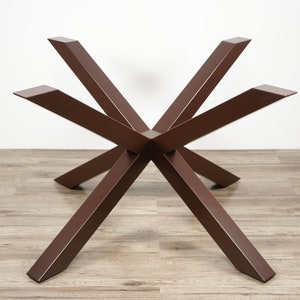Metal Round Dining Table Legs. Industrial Spider Steel Dining Table Legs. Modern Metal Table Base. Table Legs for Live Edge Wood